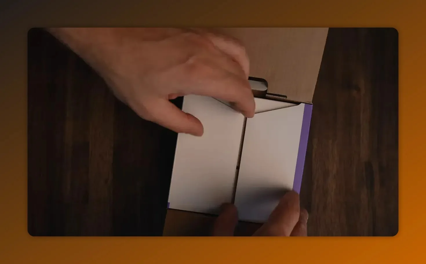 Opening the TourBox Lite packaging box